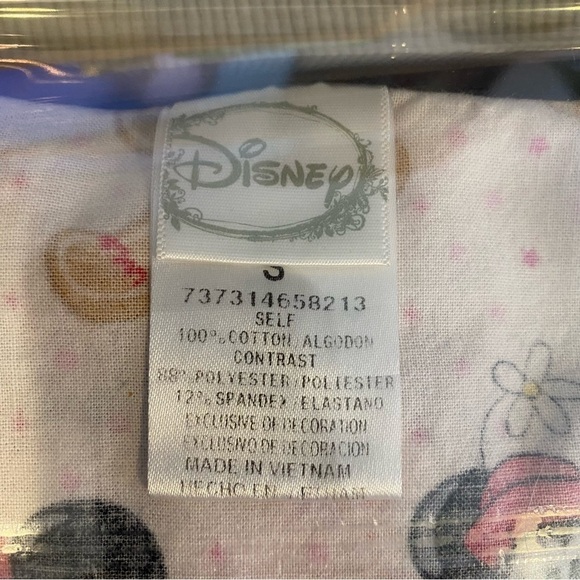 DISNEY Women's Small Mickey Minnie Mouse Christmas scrub uniform medical nurse - Picture 7 of 10